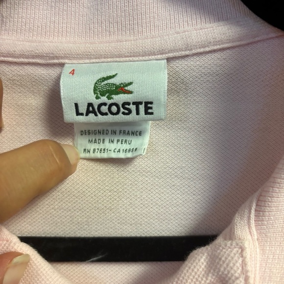Lacoste Light Pink Polo Shirt for Men - Picture 5 of 8